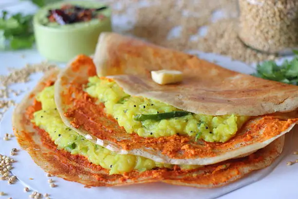 Crispy Masala Dosa with Potato Filling