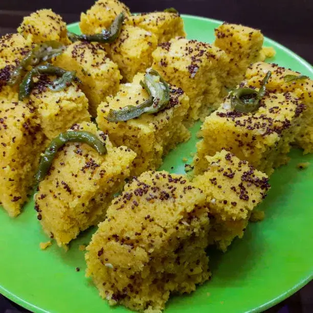 Khaman Dhokla with Soft, Spongy Texture