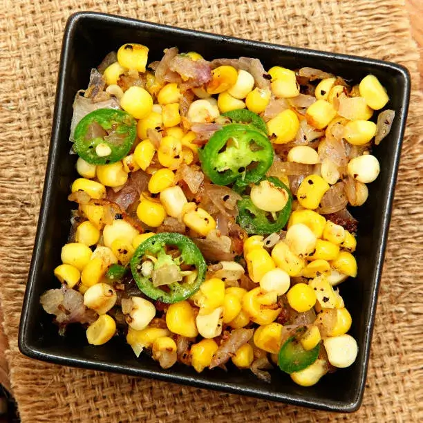 Masala Corn Chaat in 10 Minutes
