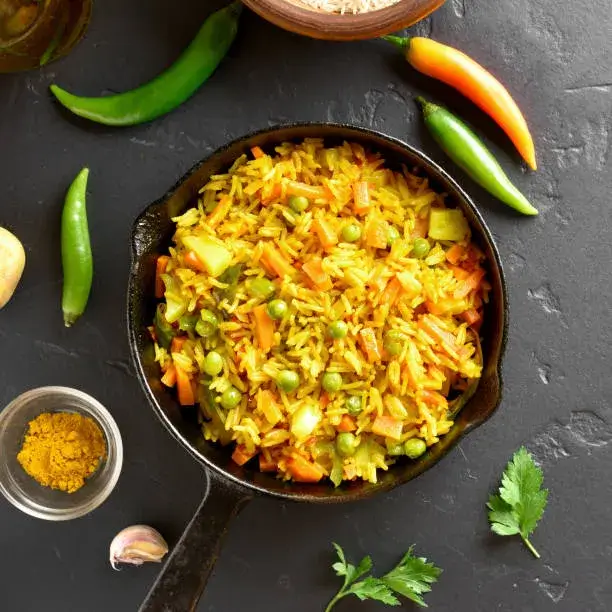 Vegetable Pulao with Whole Spices